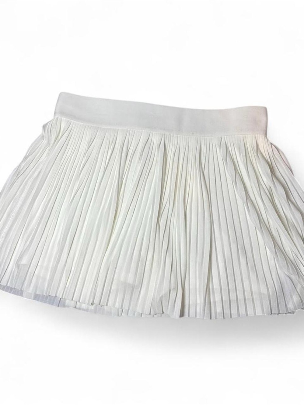 No Boundaries White Pleated Mini Skirt